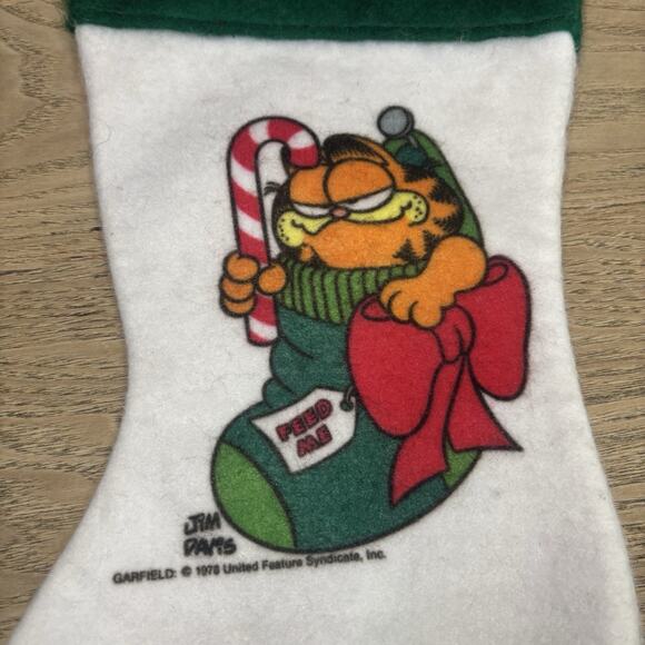 Vintage 1978 Garfield The Cat Christmas Xmas Stocking Comic Gag Humor - Picture 2 of 7